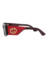 Gucci Womens Square/Rectangle Havana Red Brown Fashion Designer Eyewear