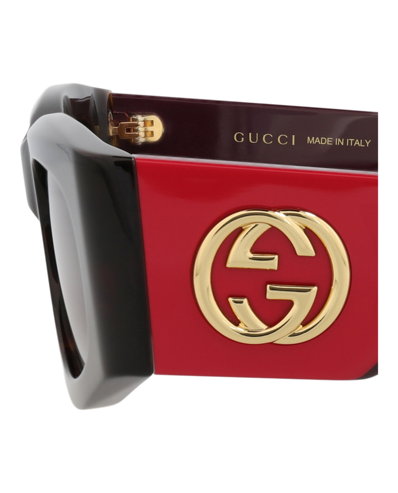 Gucci Womens Square/Rectangle Havana Red Brown Fashion Designer Eyewear