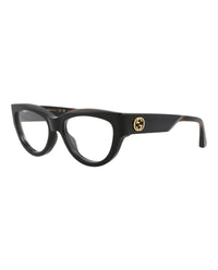 Gucci Womens Cat Eye Black Havana Transparent Fashion Designer Eyewear