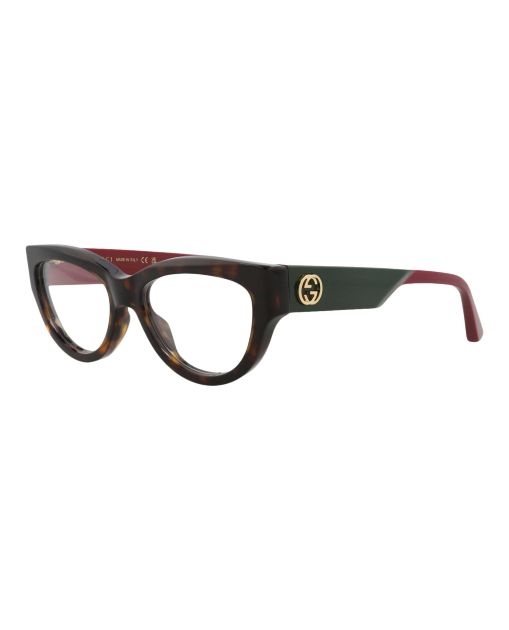 Gucci Gucci Womens Cat Eye Havana Red Transparent Fashion Designer Eyewear