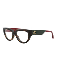Gucci Gucci Womens Cat Eye Havana Red Transparent Fashion Designer Eyewear