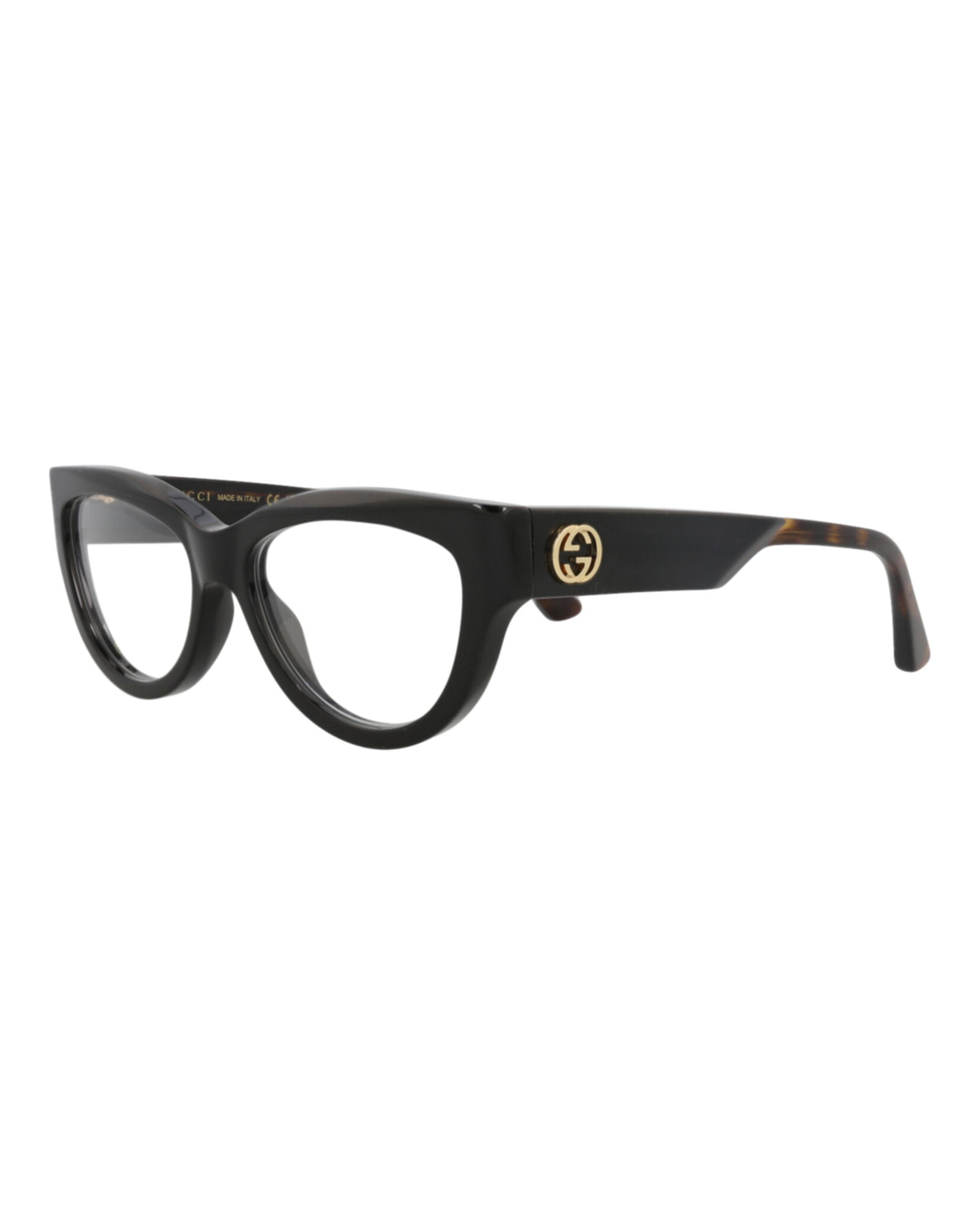 Gucci Gucci Womens Cat Eye Black Havana Transparent Fashion Designer Eyewear