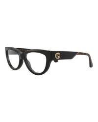 Gucci Gucci Womens Cat Eye Black Havana Transparent Fashion Designer Eyewear