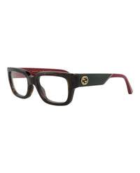 Gucci Gucci Womens Square/Rectangle Havana Red Transparent Fashion Designer Eyewear