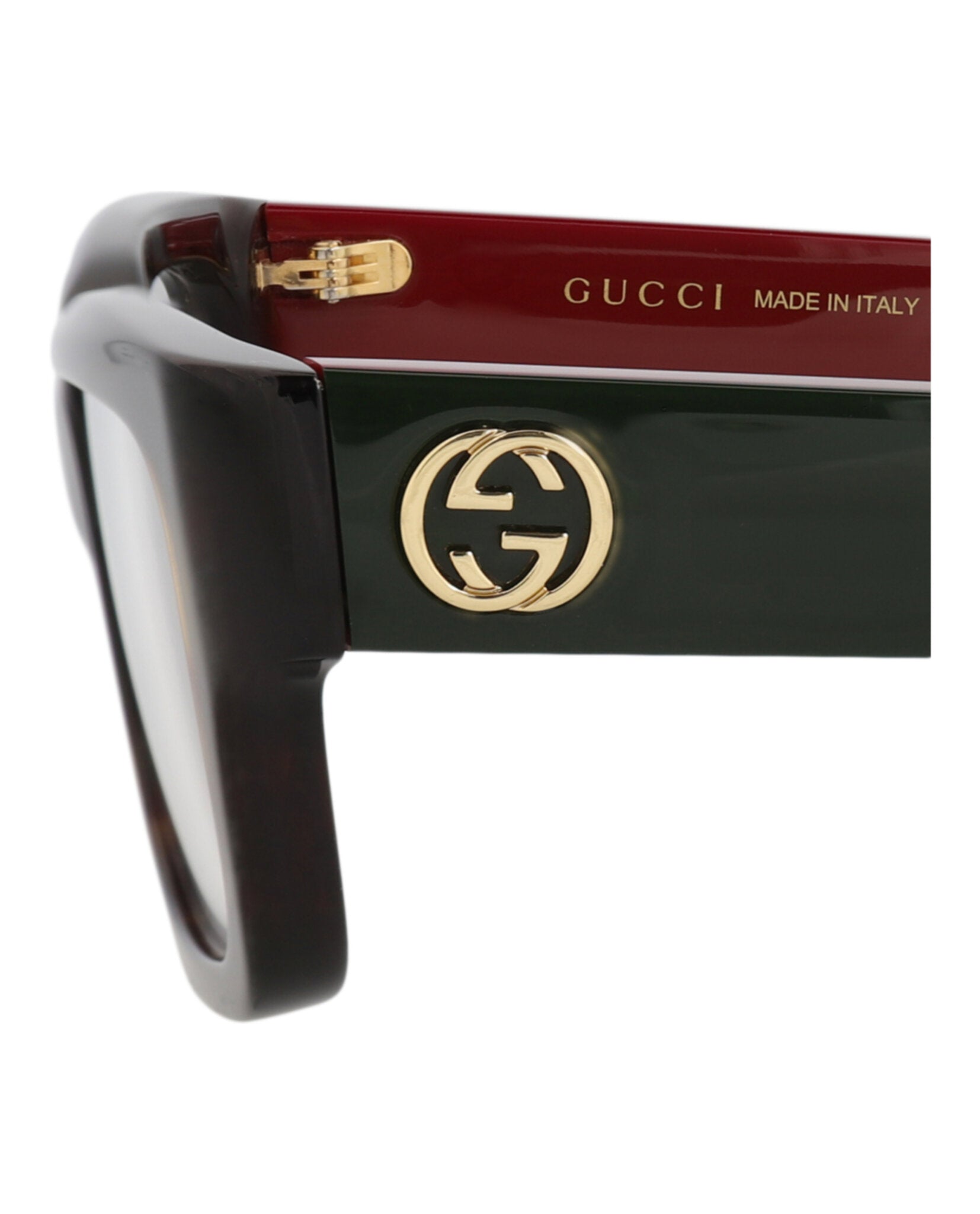 Gucci Gucci Womens Square/Rectangle Havana Red Transparent Fashion Designer Eyewear