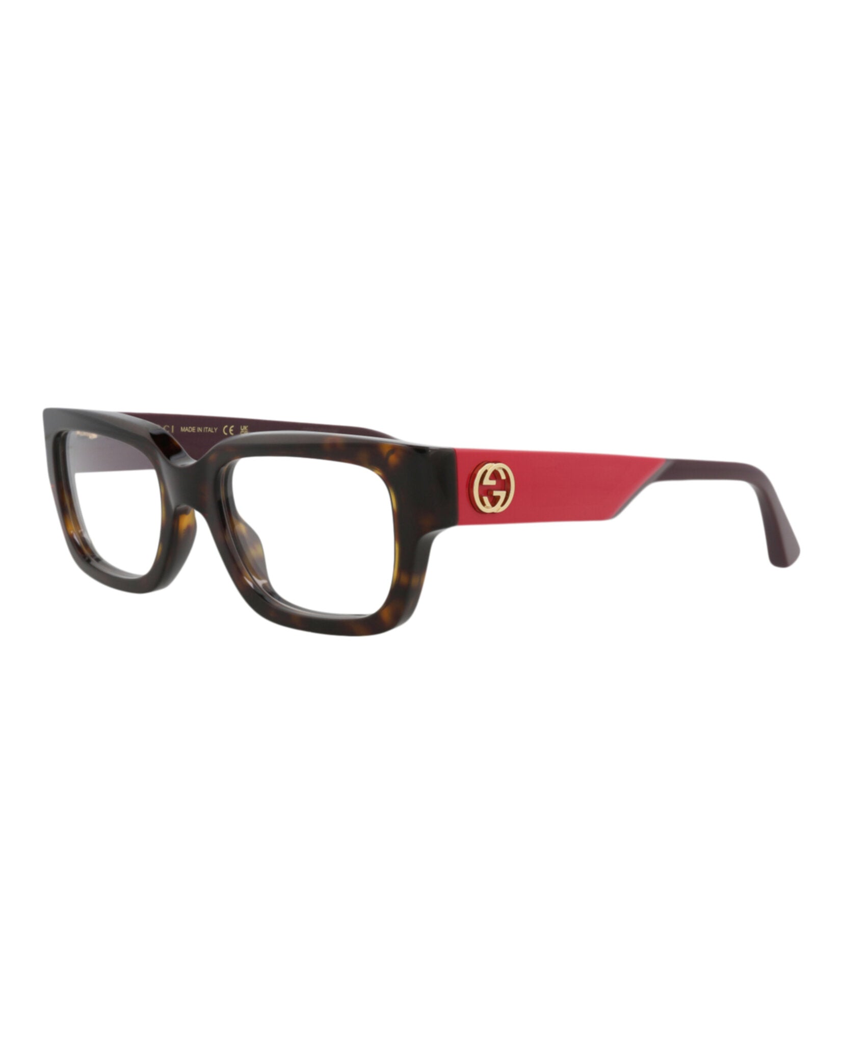 Gucci Gucci Womens Square/Rectangle Havana Violet Transparent Fashion Designer Eyewear