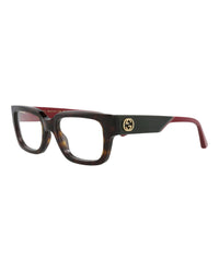 Gucci Gucci Womens Square/Rectangle Havana Red Transparent Fashion Designer Eyewear