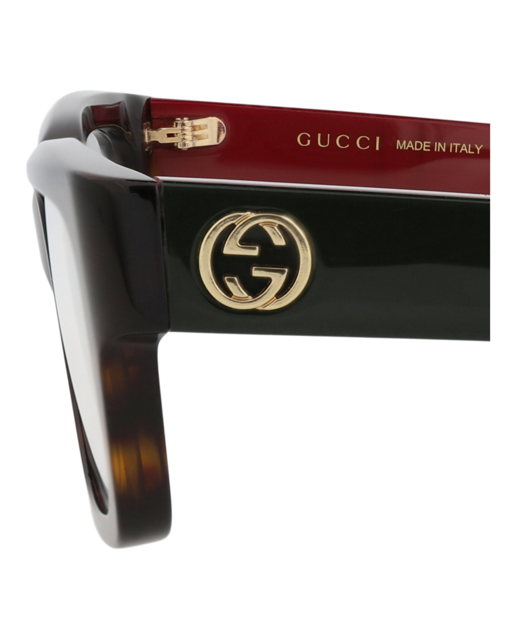 Gucci Gucci Womens Square/Rectangle Havana Red Transparent Fashion Designer Eyewear
