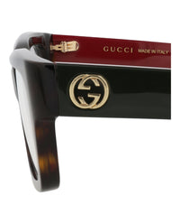 Gucci Gucci Womens Square/Rectangle Havana Red Transparent Fashion Designer Eyewear