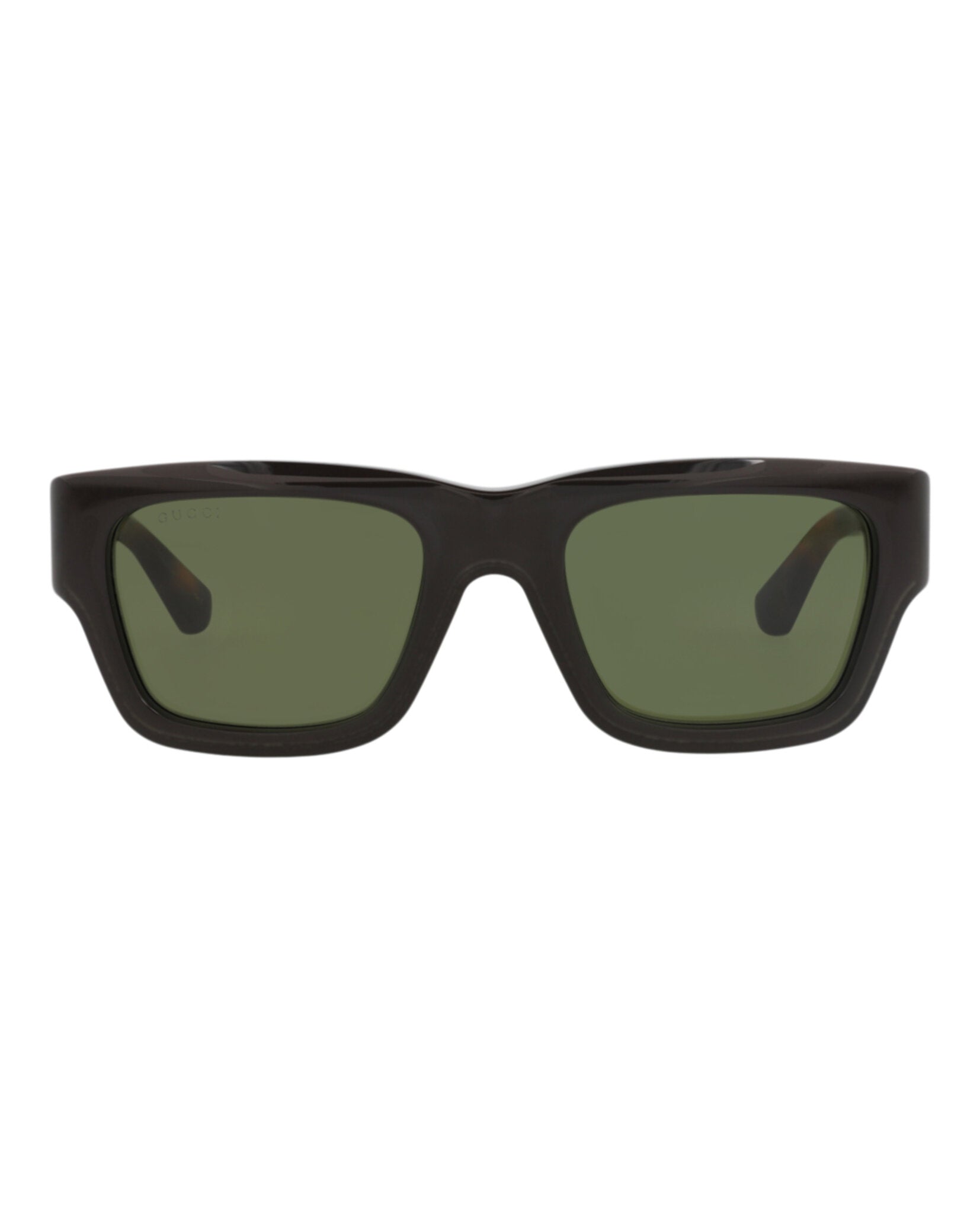 Gucci Gucci Mens Square/Rectangle Brown Havana Green Fashion Designer Eyewear