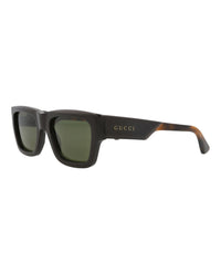 Gucci Gucci Mens Square/Rectangle Brown Havana Green Fashion Designer Eyewear