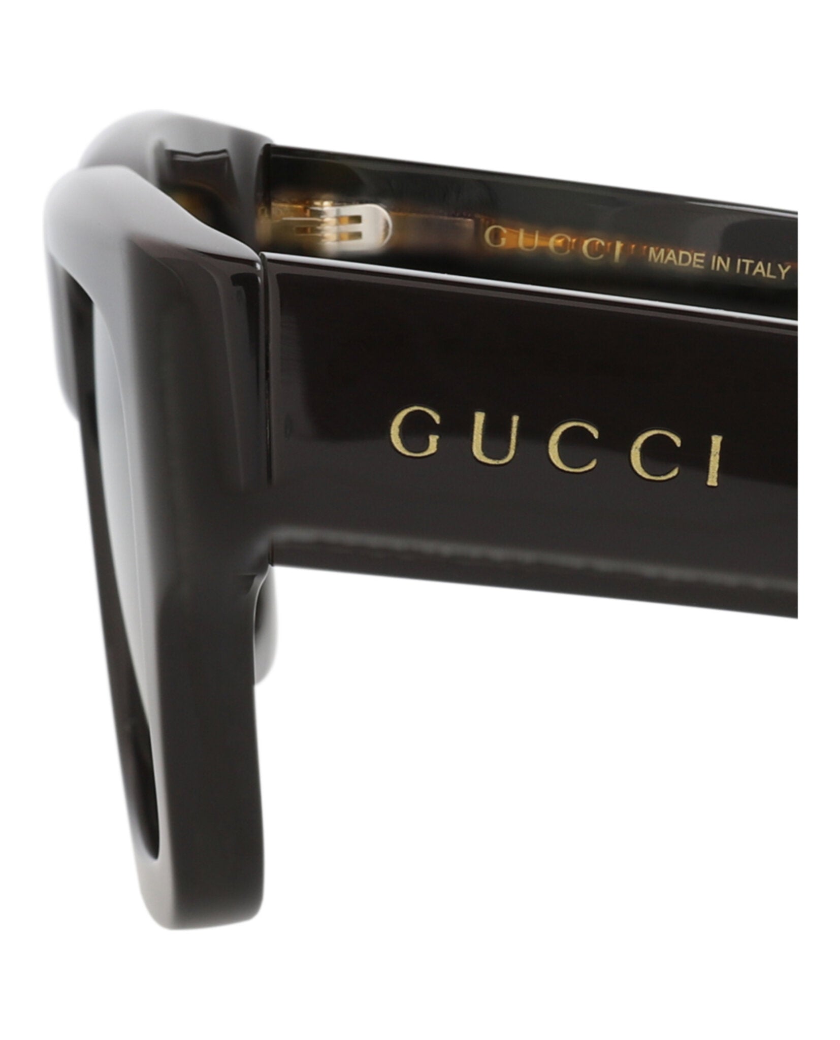 Gucci Gucci Mens Square/Rectangle Brown Havana Green Fashion Designer Eyewear