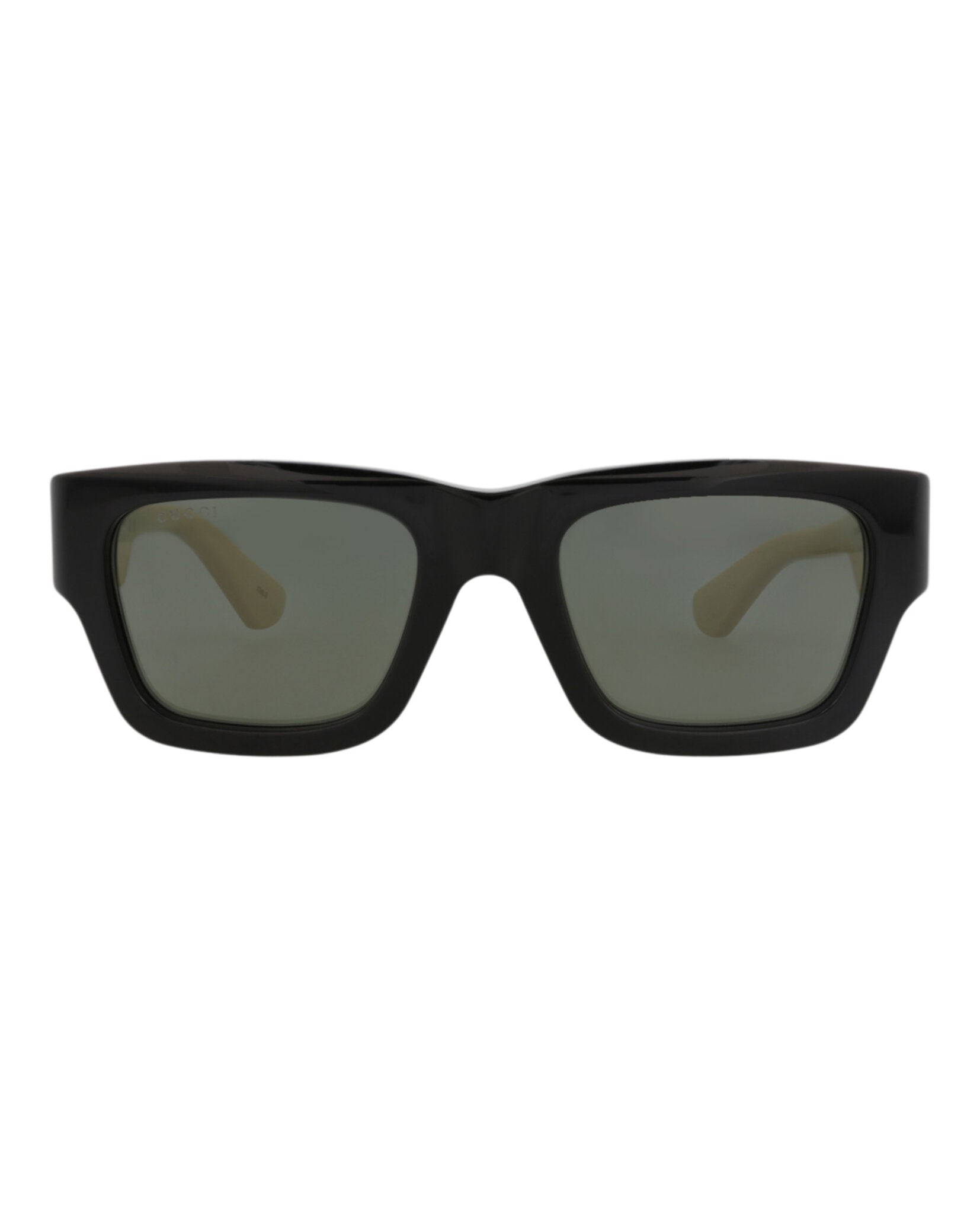 Gucci Mens Square/Rectangle Black Ivory Grey Fashion Designer Eyewear