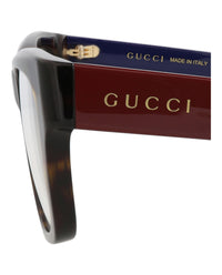 Gucci Mens Square/Rectangle Havana Red Transparent Fashion Designer Eyewear
