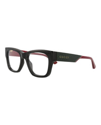 Gucci Gucci Mens Square/Rectangle Black Red Transparent Fashion Designer Eyewear
