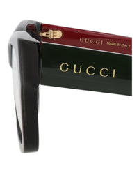 Gucci Gucci Mens Square/Rectangle Black Red Transparent Fashion Designer Eyewear