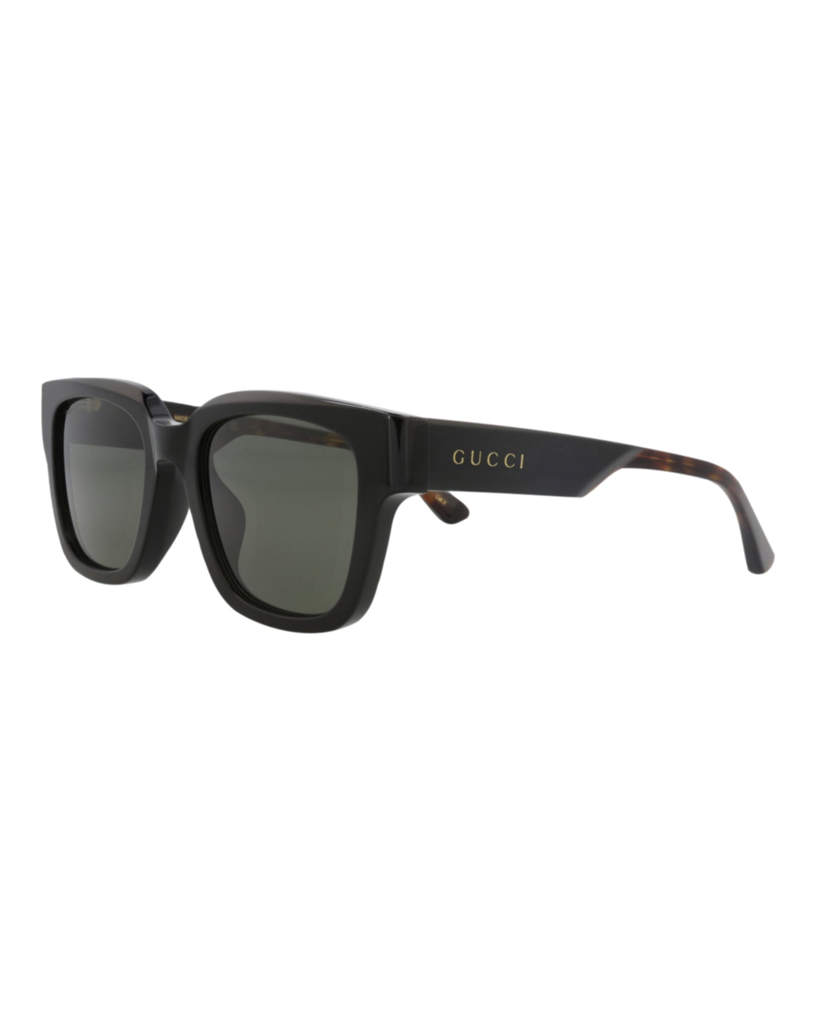 Gucci Gucci Mens Square/Rectangle Black Havana Grey Fashion Designer Eyewear