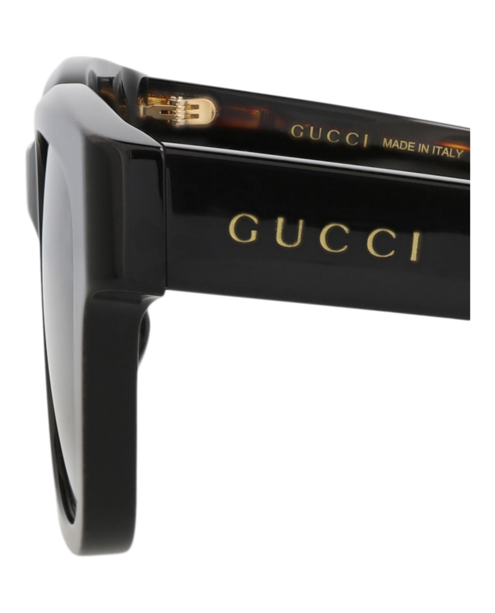 Gucci Gucci Mens Square/Rectangle Black Havana Grey Fashion Designer Eyewear