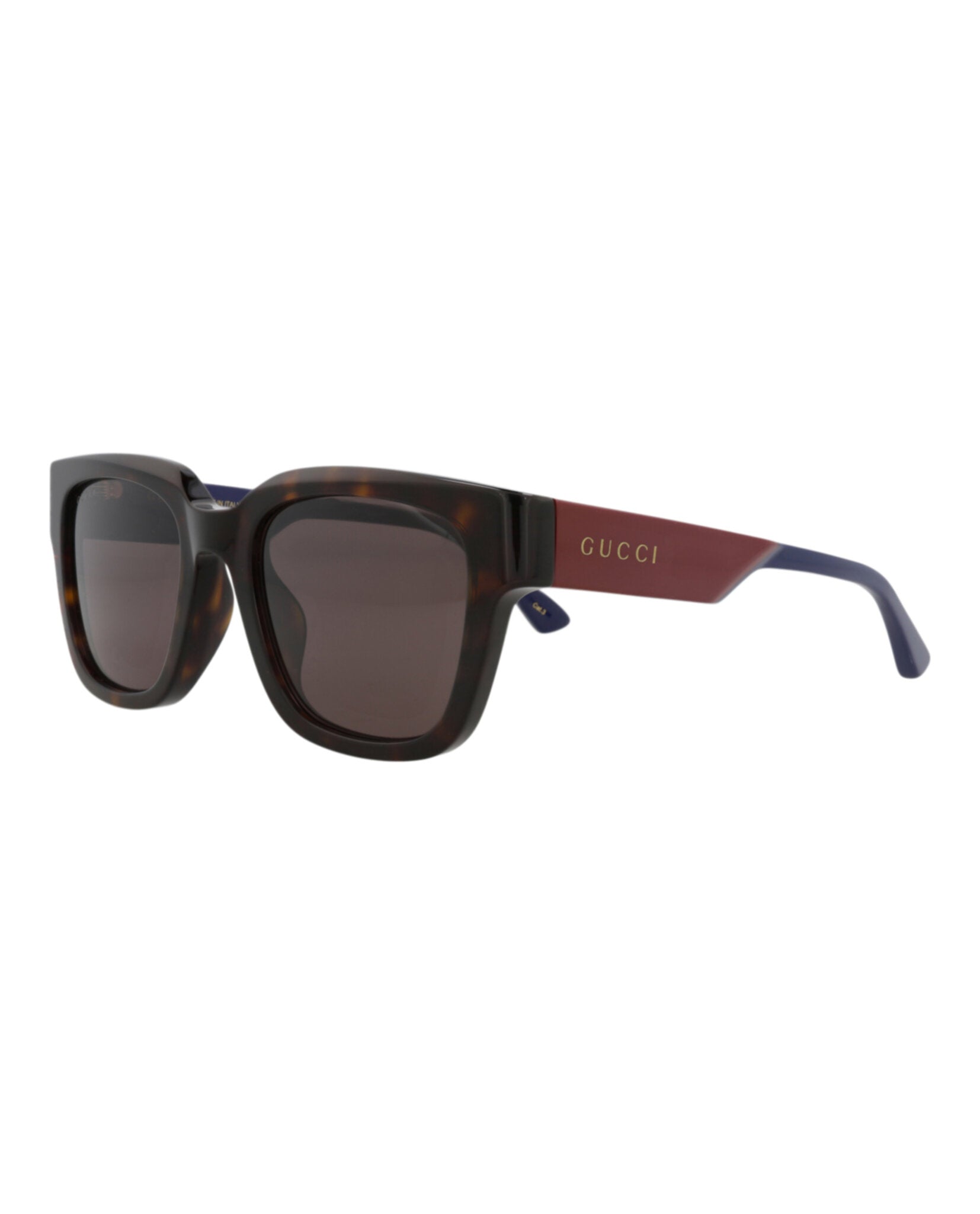 Gucci Mens Square/Rectangle Havana Blue Grey Fashion Designer Eyewear