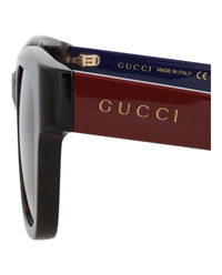 Gucci Mens Square/Rectangle Havana Blue Grey Fashion Designer Eyewear