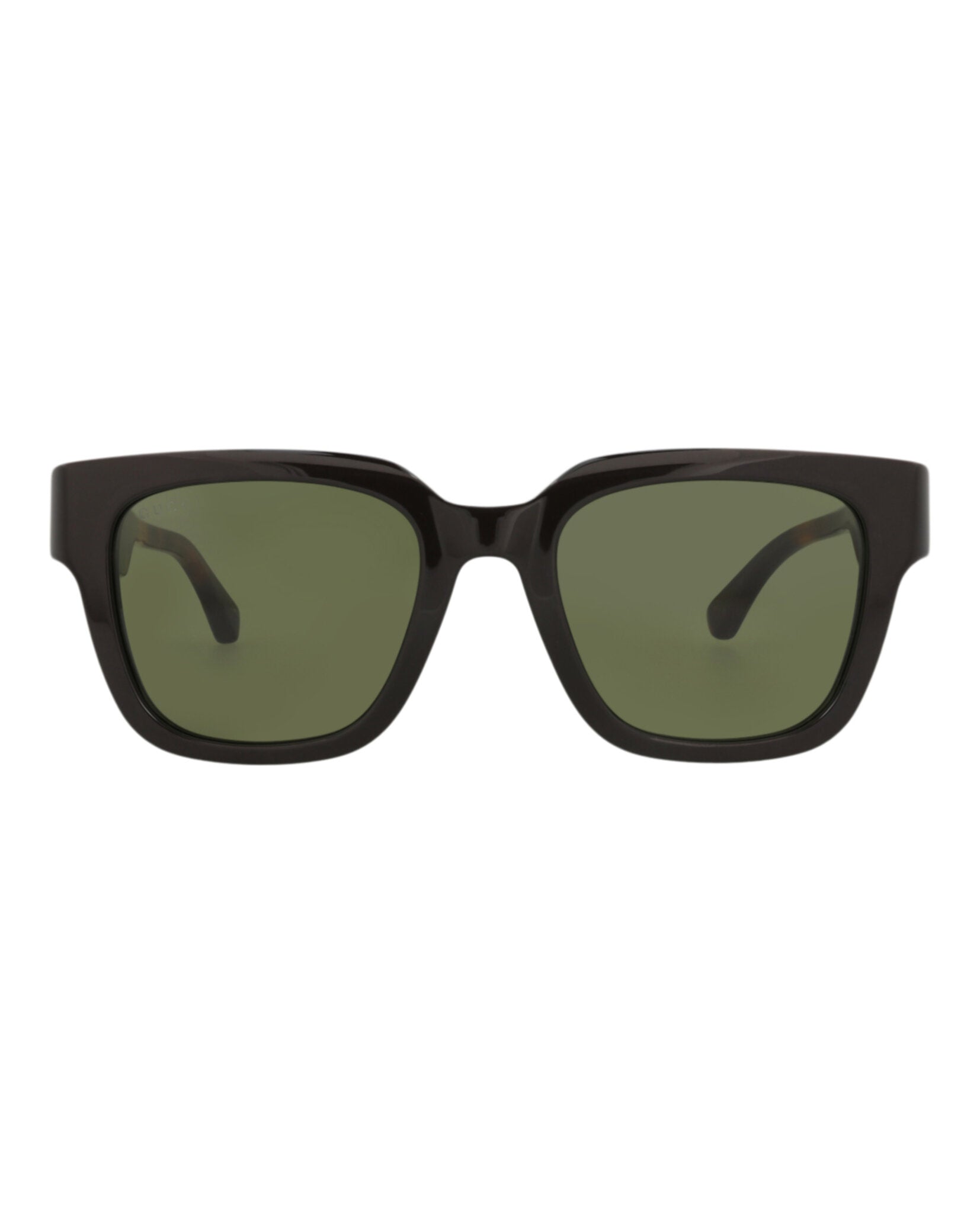 Gucci Mens Square/Rectangle Brown Havana Green Fashion Designer Eyewear
