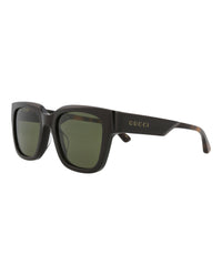 Gucci Mens Square/Rectangle Brown Havana Green Fashion Designer Eyewear