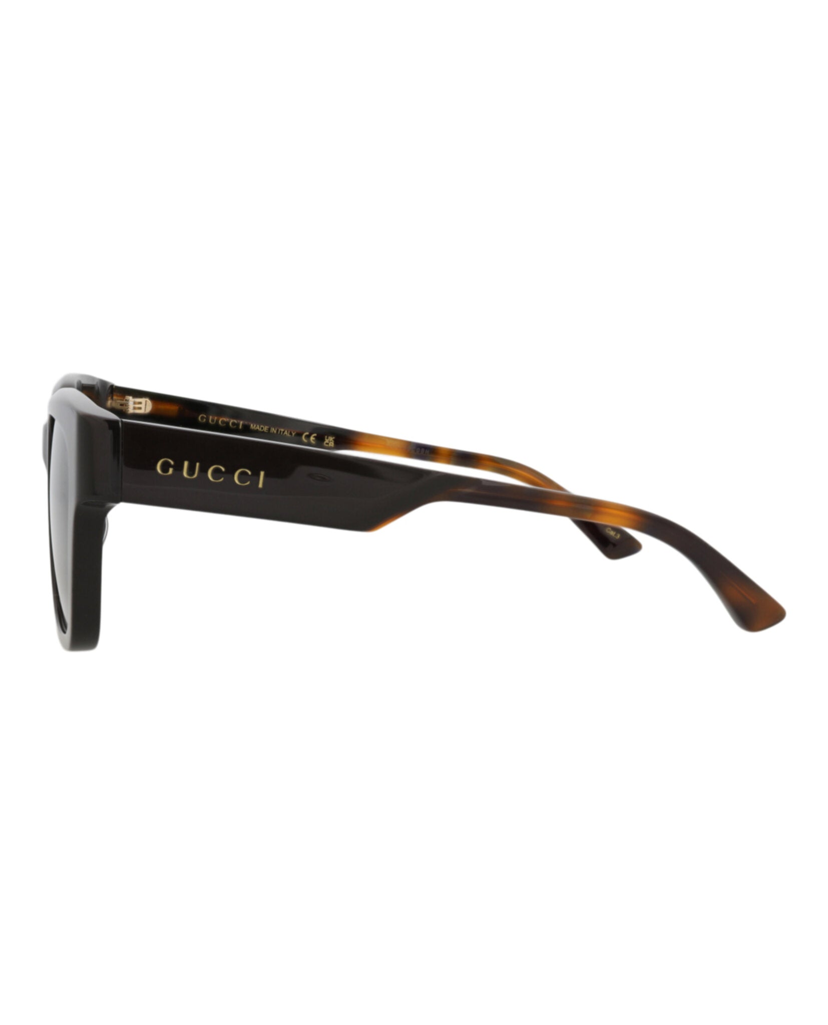Gucci Mens Square/Rectangle Brown Havana Green Fashion Designer Eyewear