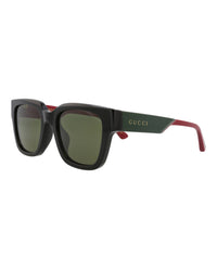 Gucci Gucci Mens Square/Rectangle Black Red Green Fashion Designer Eyewear