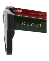 Gucci Gucci Mens Square/Rectangle Black Red Green Fashion Designer Eyewear