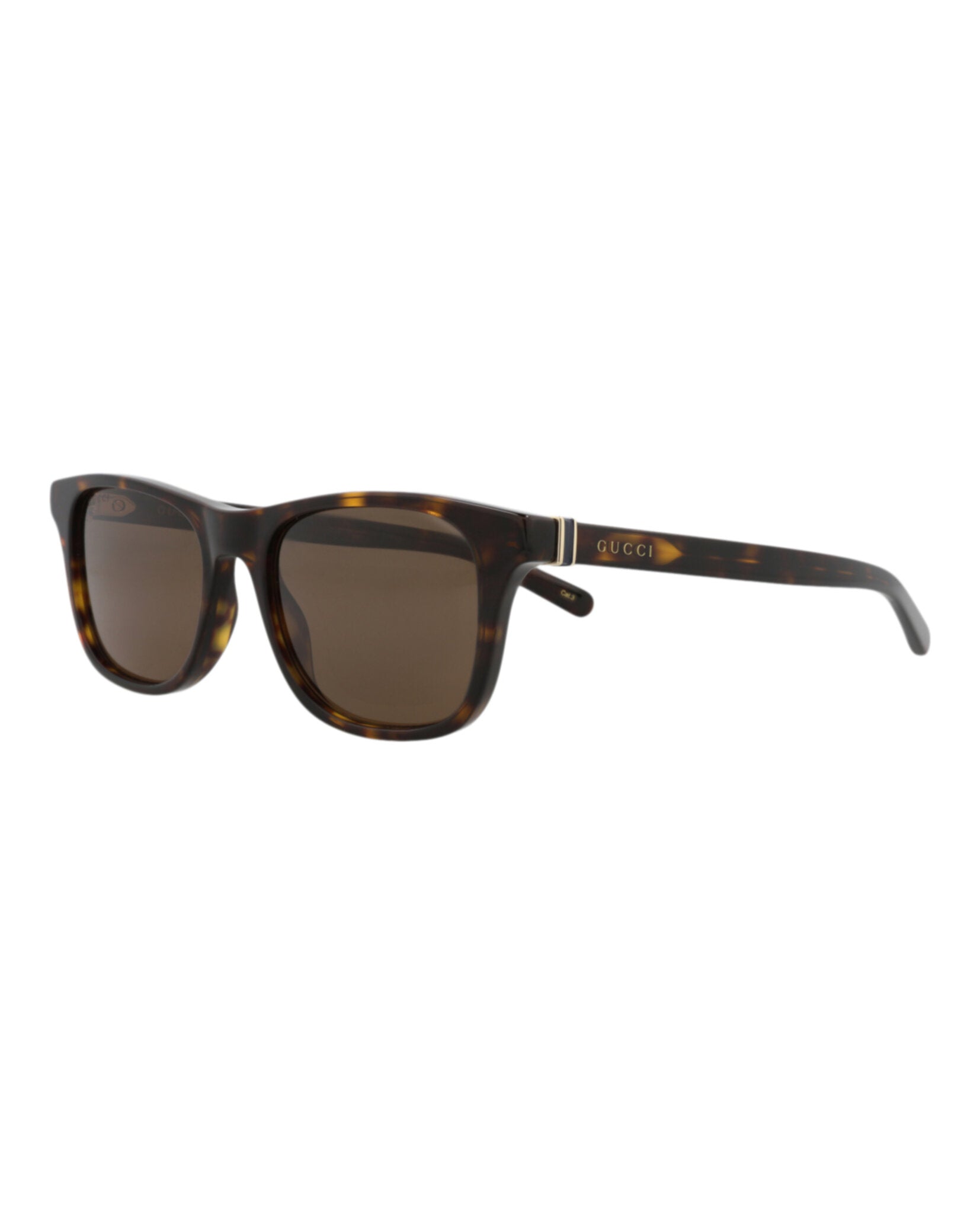 Gucci Mens Square/Rectangle Havana Havana Brown Fashion Designer Eyewear