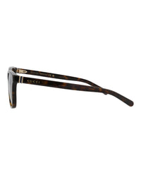 Gucci Mens Square/Rectangle Havana Havana Brown Fashion Designer Eyewear