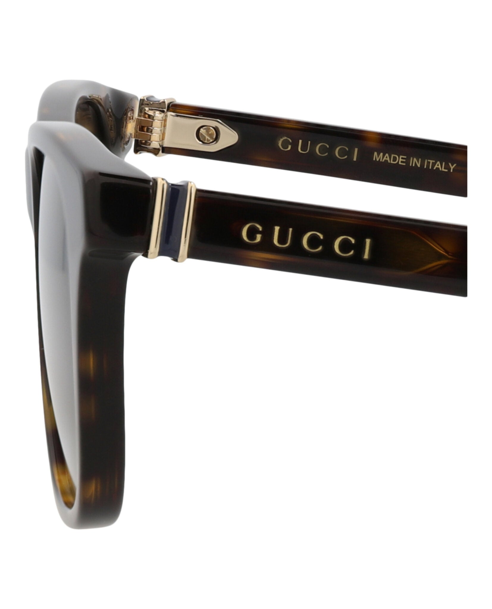 Gucci Mens Square/Rectangle Havana Havana Brown Fashion Designer Eyewear
