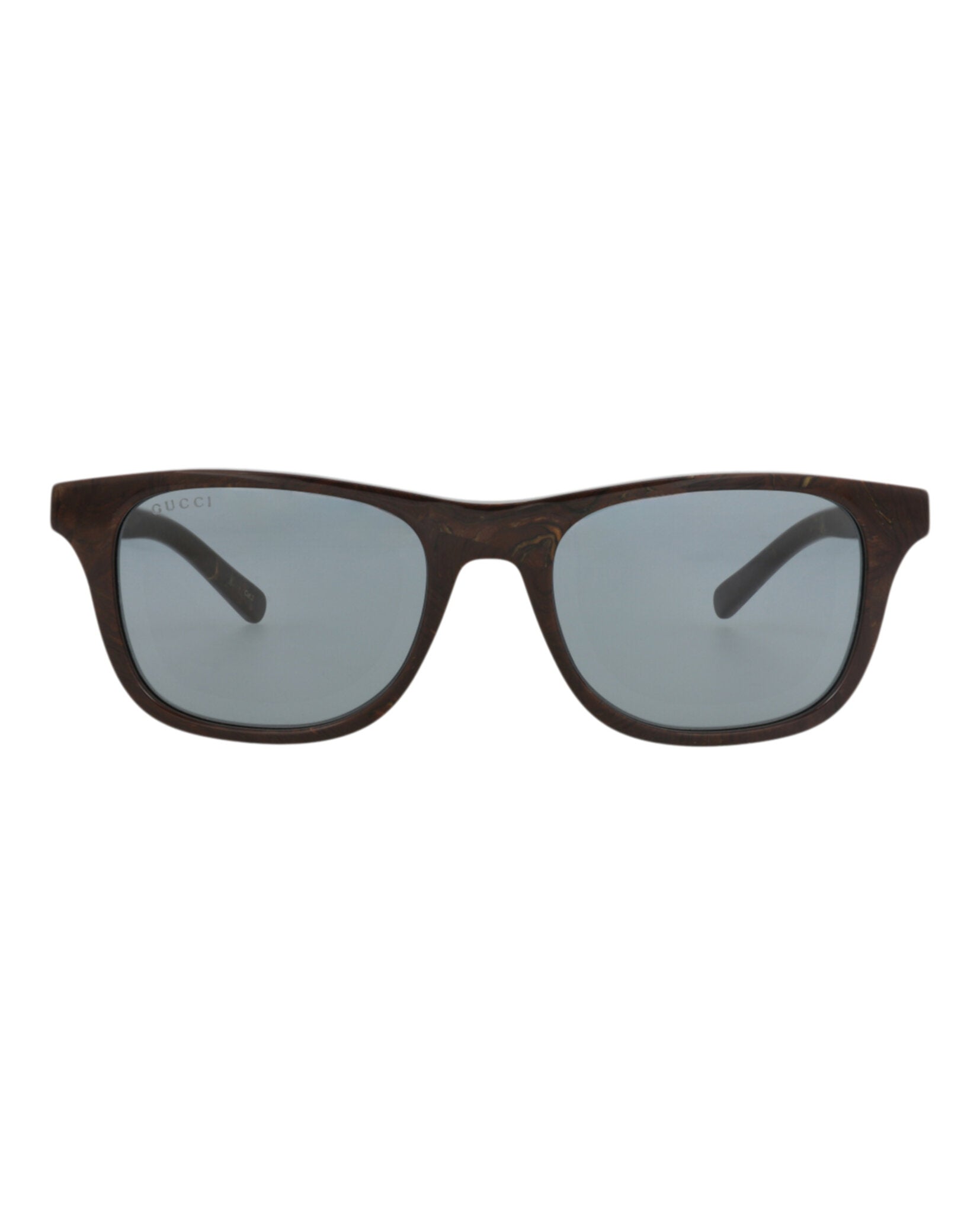 Gucci Gucci Mens Square/Rectangle Brown Brown Grey Fashion Designer Eyewear