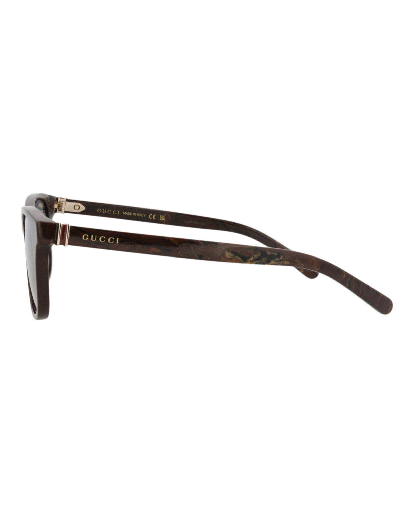 Gucci Gucci Mens Square/Rectangle Brown Brown Grey Fashion Designer Eyewear