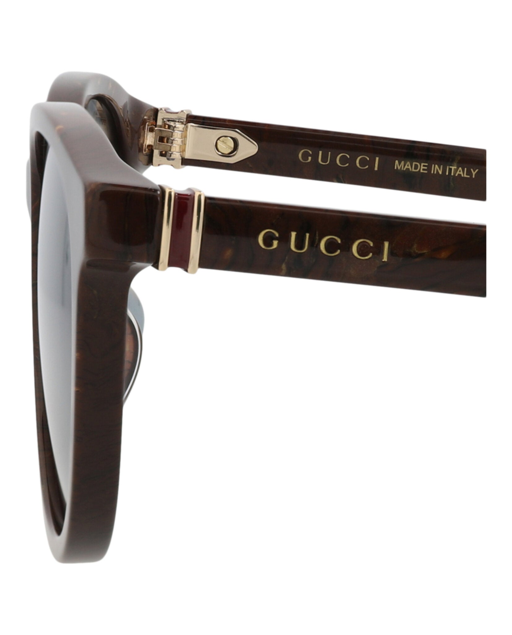 Gucci Mens Round/Oval Brown Brown Grey Fashion Designer Eyewear