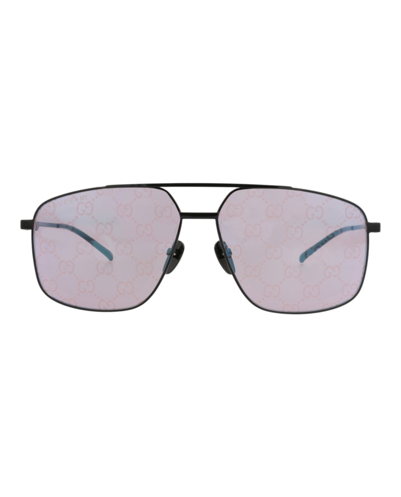 Gucci Gucci Mens Aviator Black Black Violet Fashion Designer Eyewear