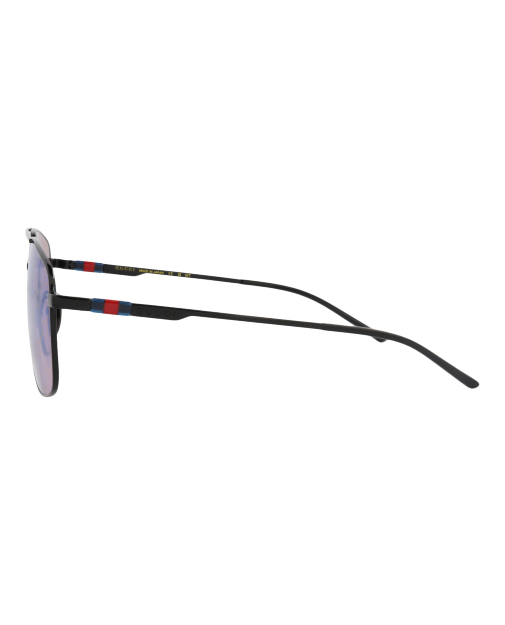 Gucci Gucci Mens Aviator Black Black Violet Fashion Designer Eyewear