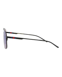 Gucci Gucci Mens Aviator Black Black Violet Fashion Designer Eyewear