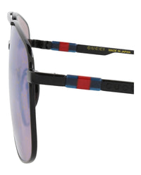 Gucci Gucci Mens Aviator Black Black Violet Fashion Designer Eyewear
