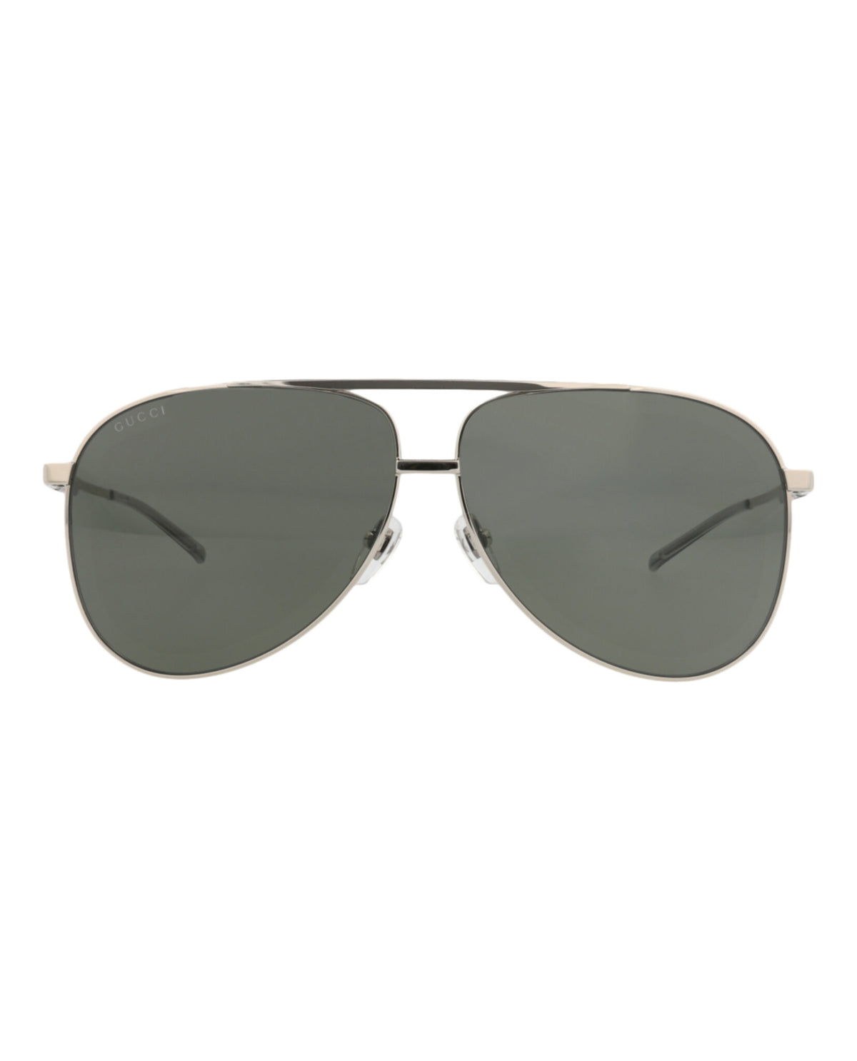 Gucci Gucci Mens Aviator Silver Silver Grey Fashion Designer Eyewear