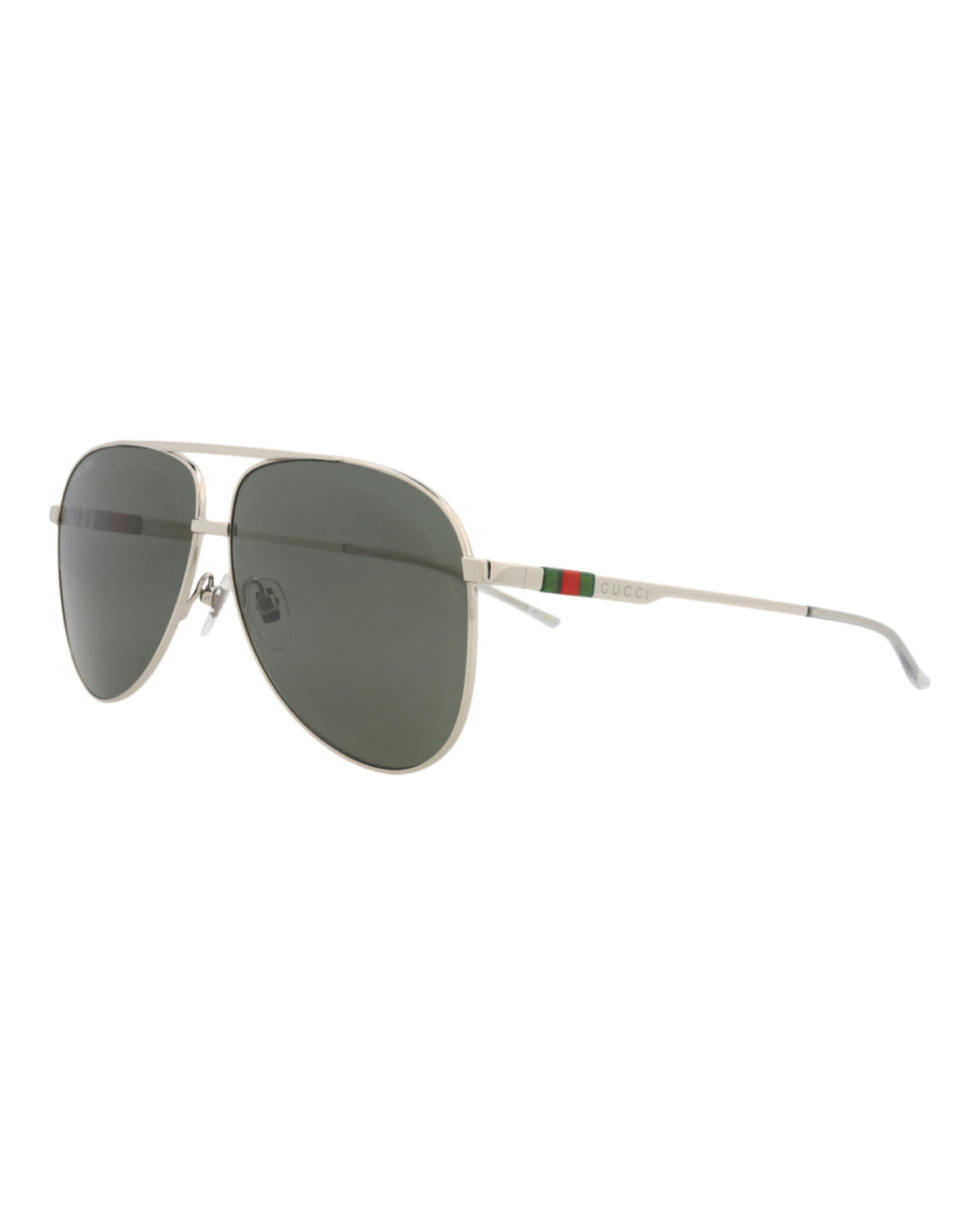 Gucci Gucci Mens Aviator Silver Silver Grey Fashion Designer Eyewear
