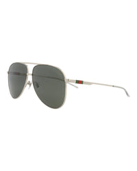 Gucci Gucci Mens Aviator Silver Silver Grey Fashion Designer Eyewear