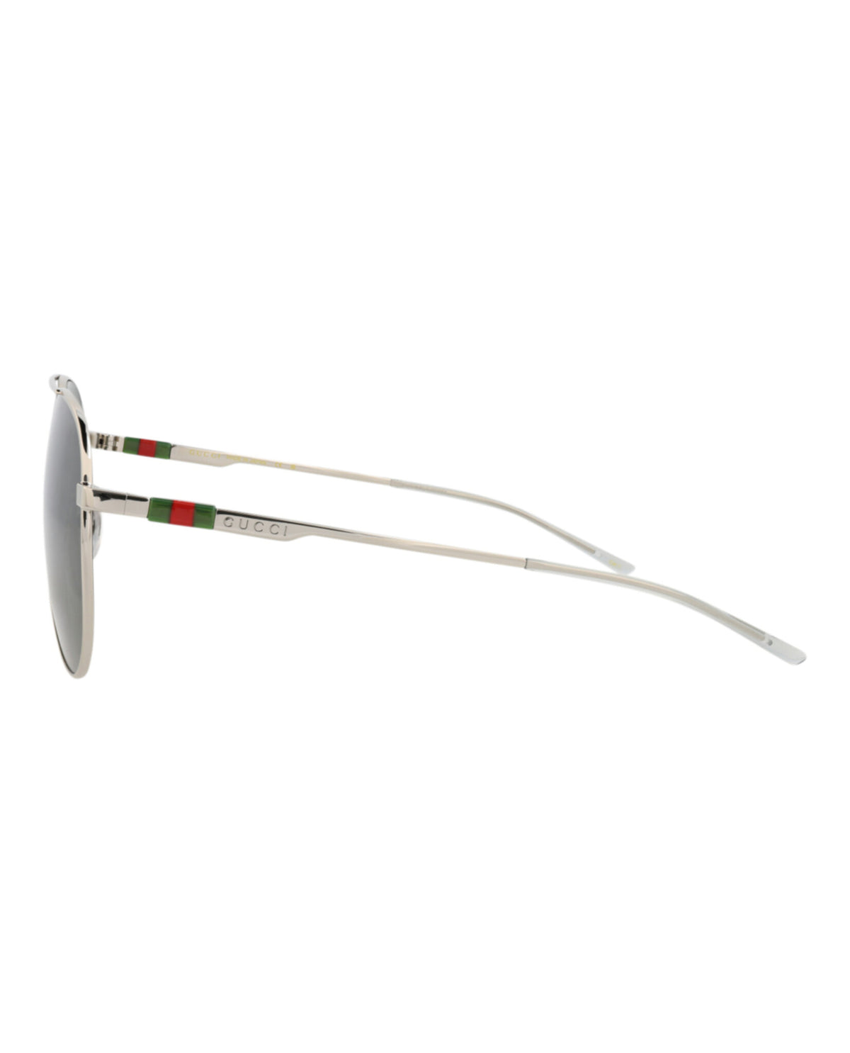 Gucci Gucci Mens Aviator Silver Silver Grey Fashion Designer Eyewear