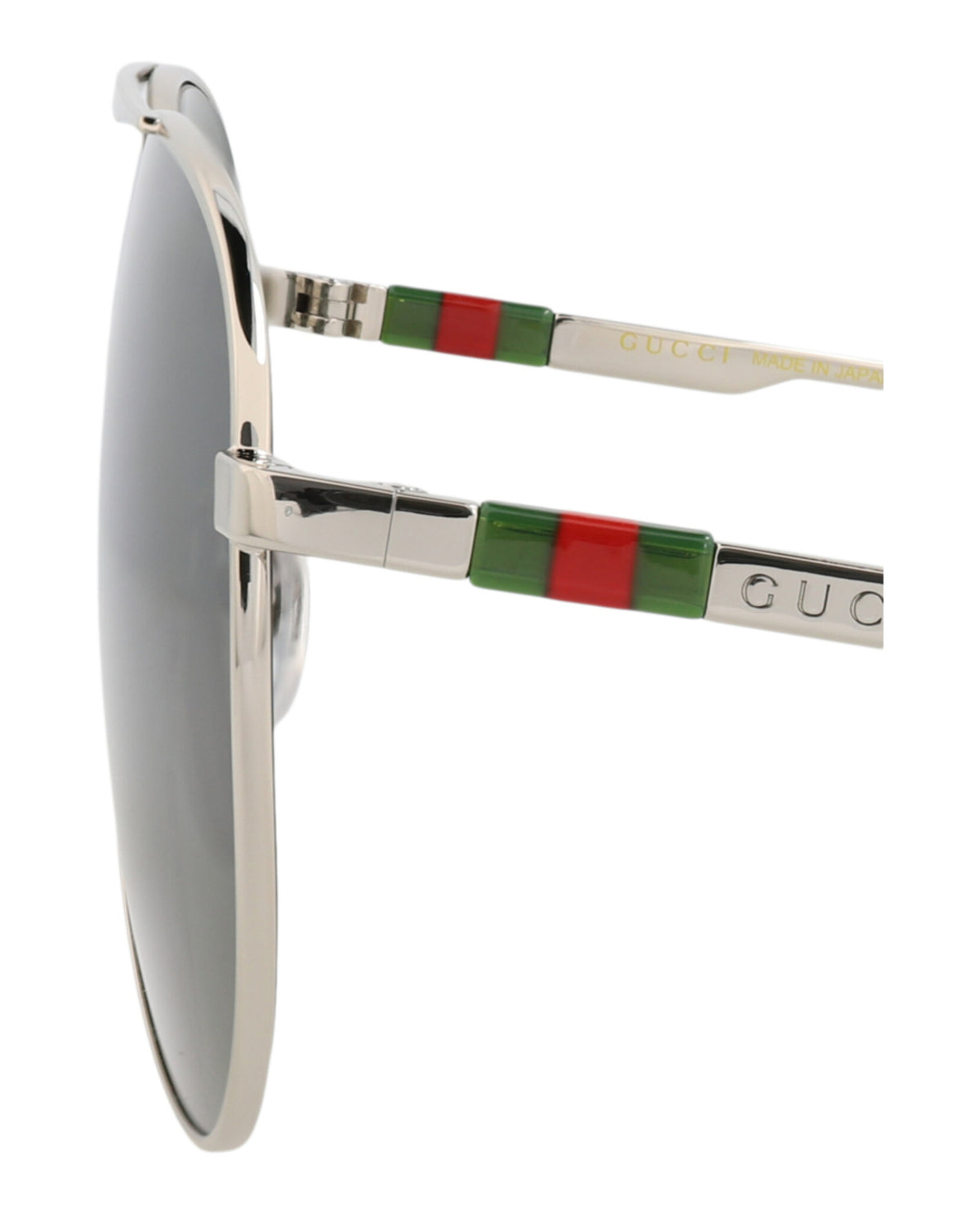 Gucci Gucci Mens Aviator Silver Silver Grey Fashion Designer Eyewear