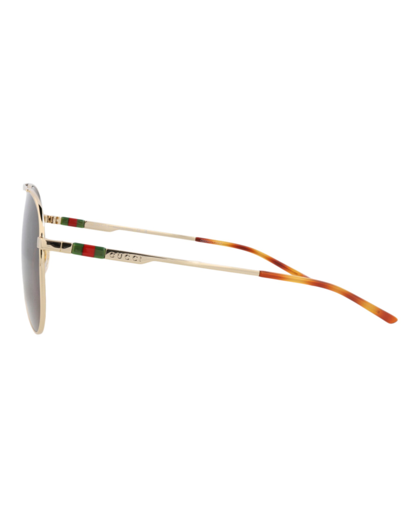 Gucci Gucci Mens Aviator Gold Gold Brown Fashion Designer Eyewear