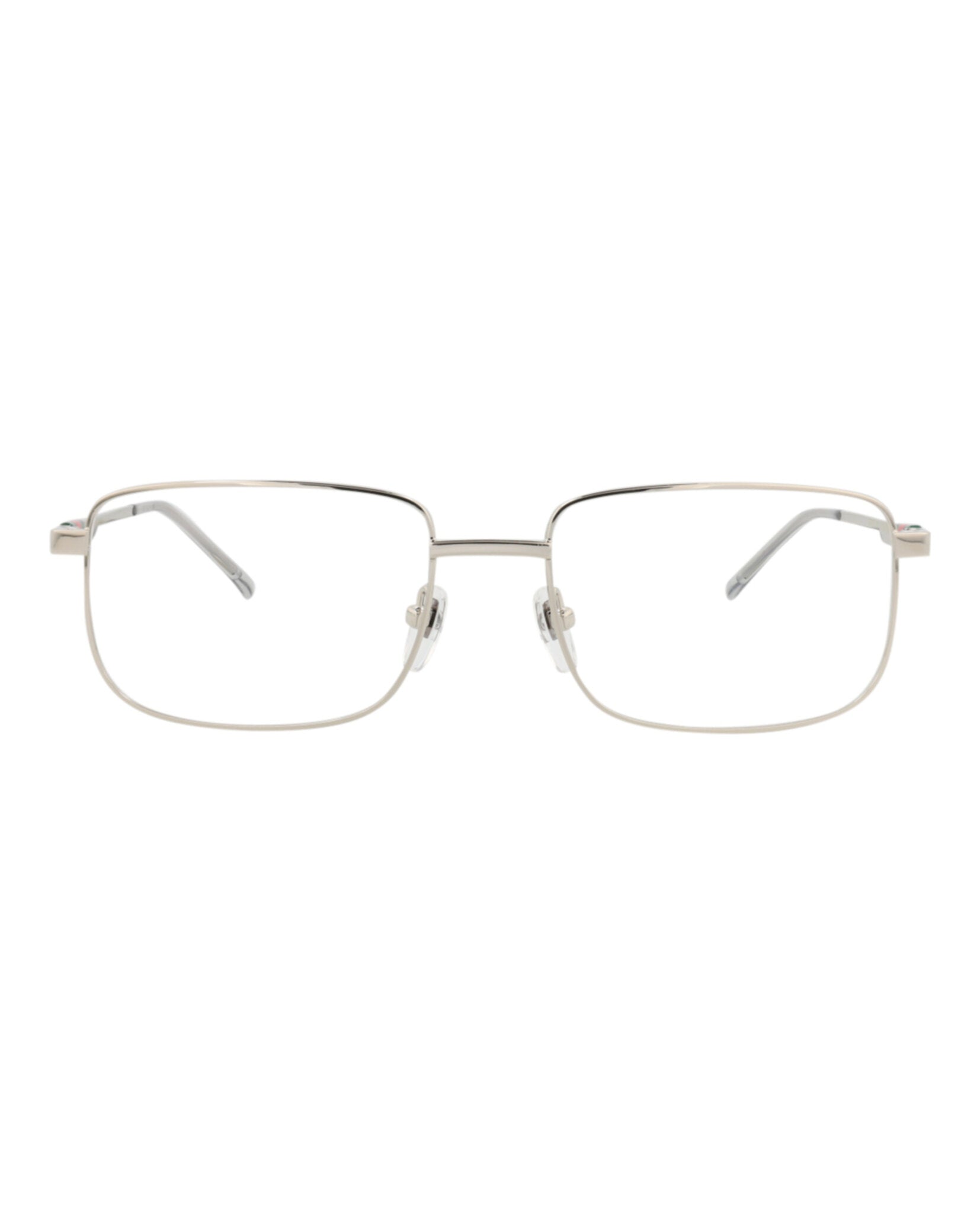 Gucci Gucci Mens Square/Rectangle Silver Silver Transparent Fashion Designer Eyewear