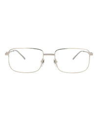 Gucci Gucci Mens Square/Rectangle Silver Silver Transparent Fashion Designer Eyewear