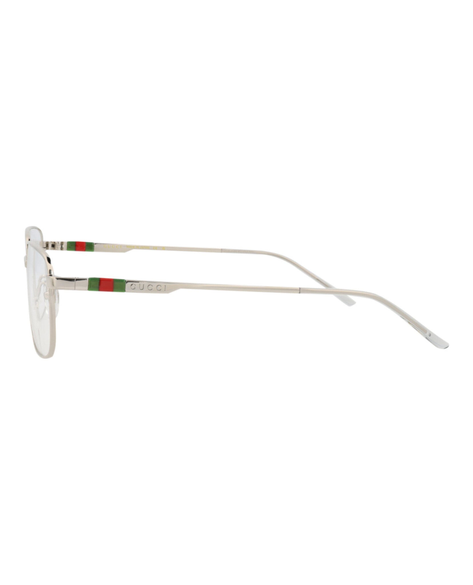 Gucci Gucci Mens Square/Rectangle Silver Silver Transparent Fashion Designer Eyewear