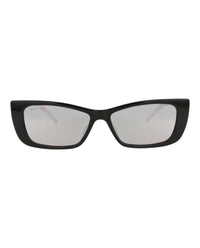 Gucci Gucci Womens Cat Eye Black Black Silver Fashion Designer Eyewear