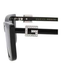 Gucci Gucci Womens Cat Eye Black Black Silver Fashion Designer Eyewear